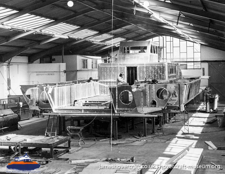 AP1-88 hovercraft during construction -  (credit: The <a href='http://www.hovercraft-museum.org/' target='_blank'>Hovercraft Museum Trust</a>).